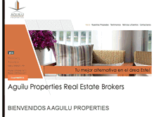 Tablet Screenshot of aguiluproperties.com